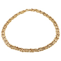 Tiffany & Co. Yellow Gold Geometric Design Necklace