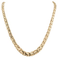 Tiffany & Co Yellow Gold Graduated Wheat Necklace