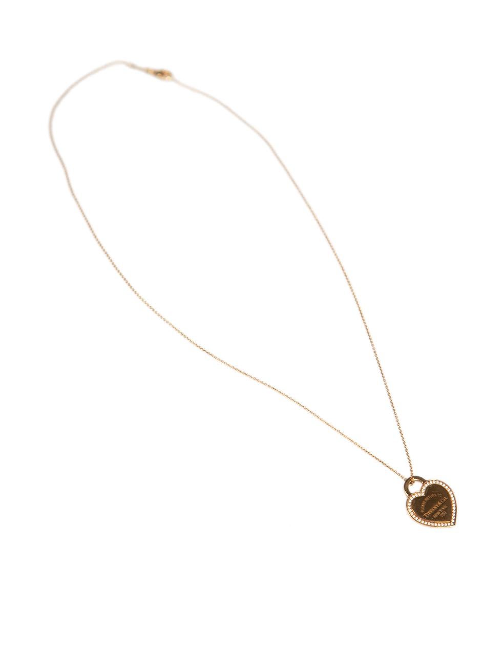 CONDITION is Very good. Minimal wear to necklace is evident. Light scratches to the surface of the pendant on this used Tiffany & Co designer resale item.
 
 
 
 Details
 
 
 Gold
 
 Yellow gold
 
 Necklace
 
 Heart pendant
 
 Diamond studded
 
