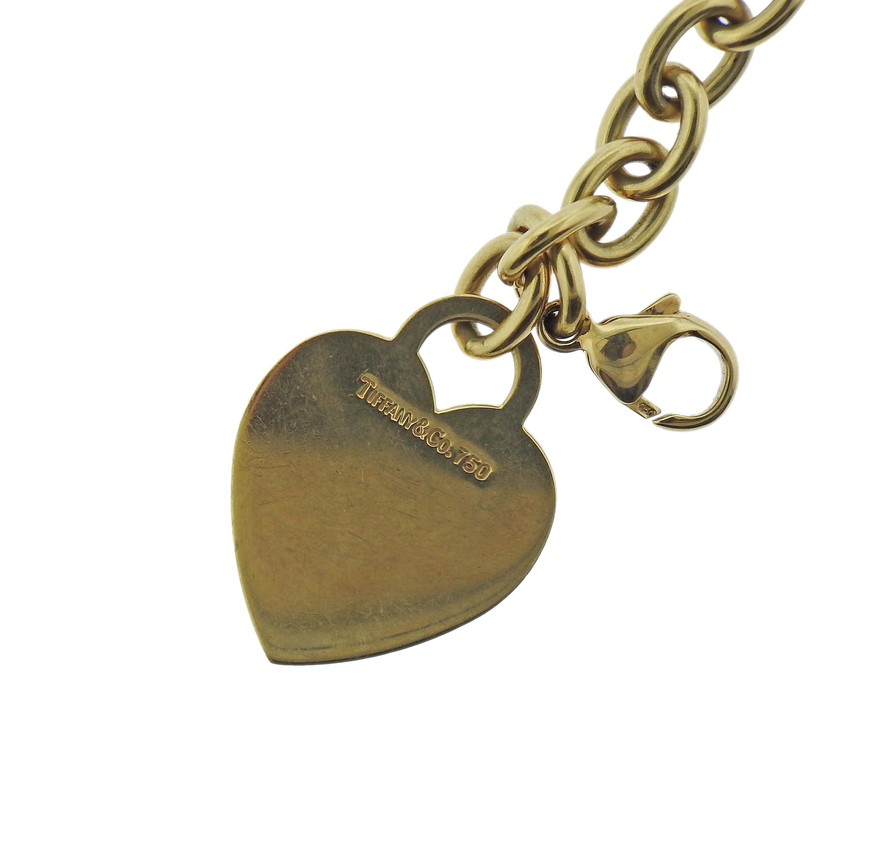 Tiffany & Co. Herz-Tag-Armband aus Gelbgold im Zustand „Hervorragend“ in New York, NY