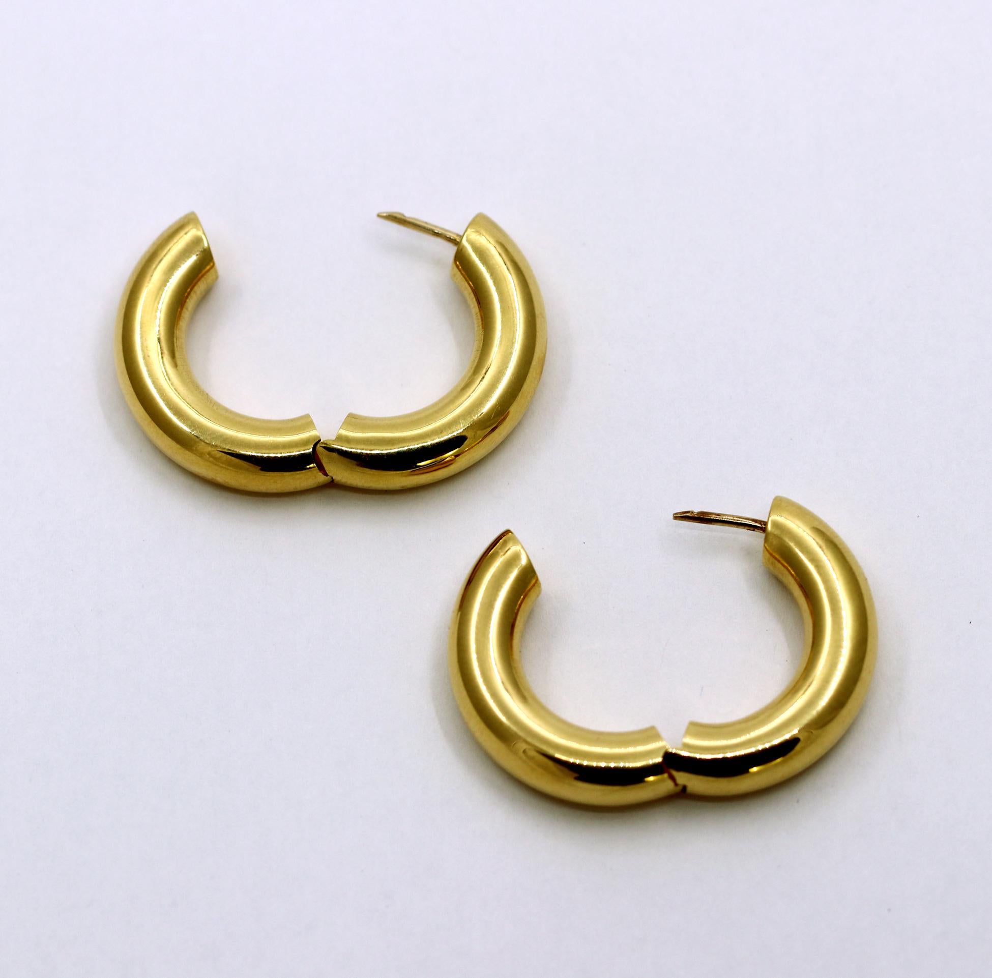 Tiffany & Co. Yellow Gold Hoop Earrings 2