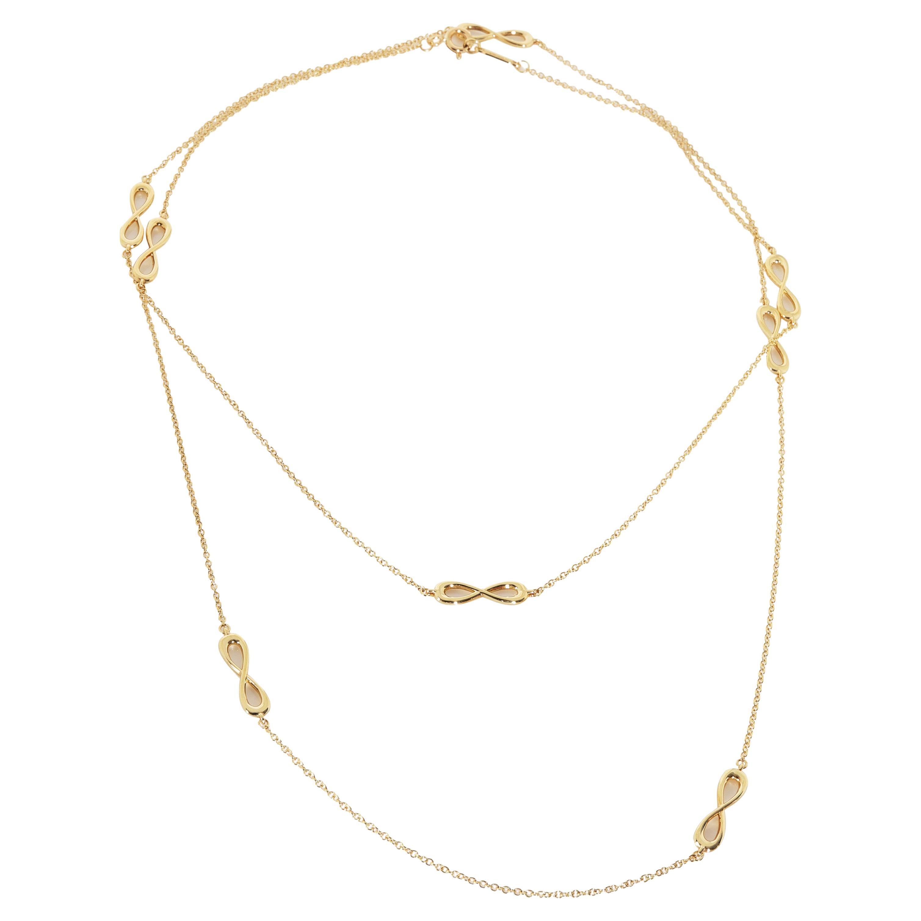 Tiffany & Co. Collana Infinity Station in oro giallo in vendita