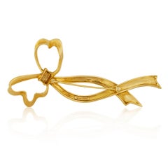 Tiffany & Co. Yellow Gold Large Bow Brooch Pin