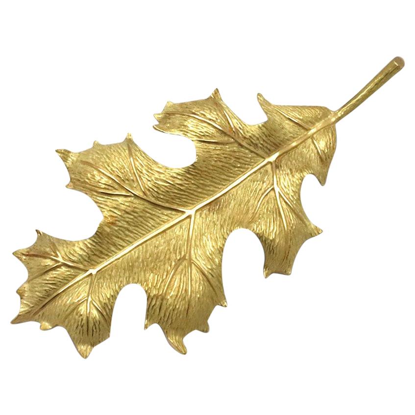 Tiffany & Co. Yellow Gold Leaf Brooch