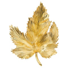 Tiffany & Co Yellow Gold Leaf Brooch