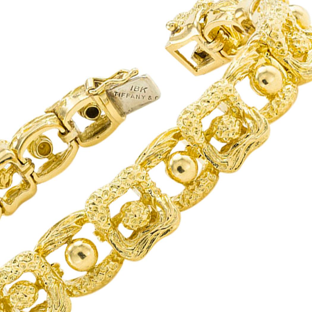 Contemporary Tiffany & Co Yellow Gold Link Bracelet