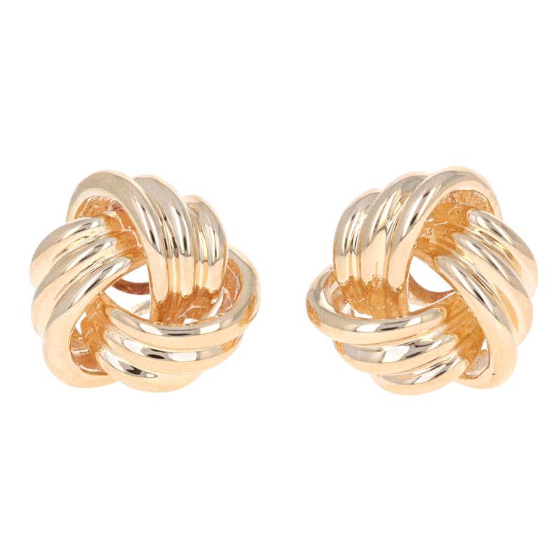 Tiffany and Co. Yellow Gold Love Knot Earrings at 1stdibs
