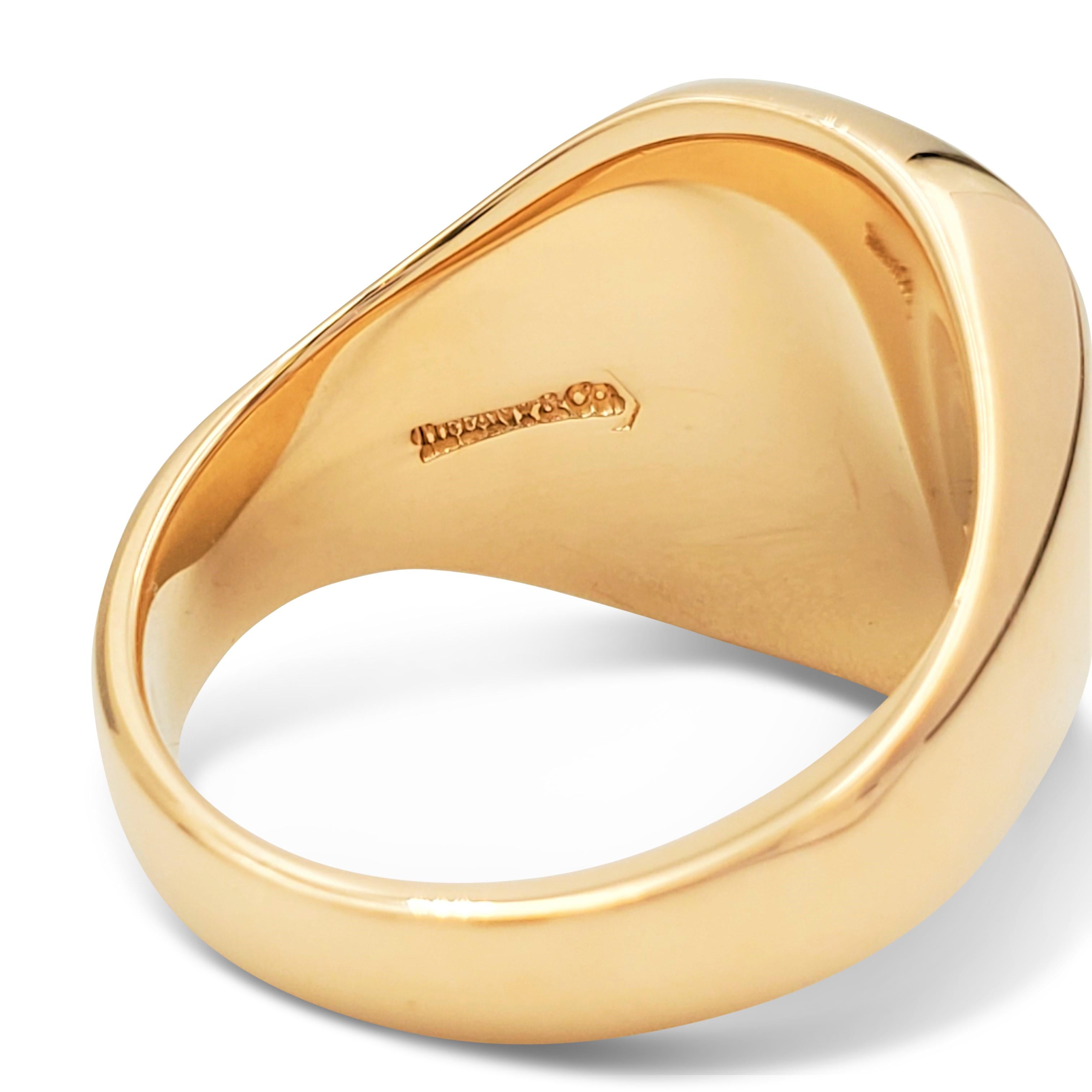 Tiffany & Co. Gelbgold Herren Siegelring für Damen oder Herren