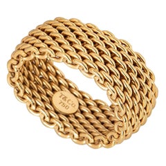 Tiffany & Co. Yellow Gold Mesh Somerset Ring