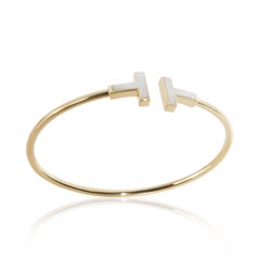 Tiffany & Co. Yellow Gold Mother Of Pearl Tiffany T Wire Bracelet