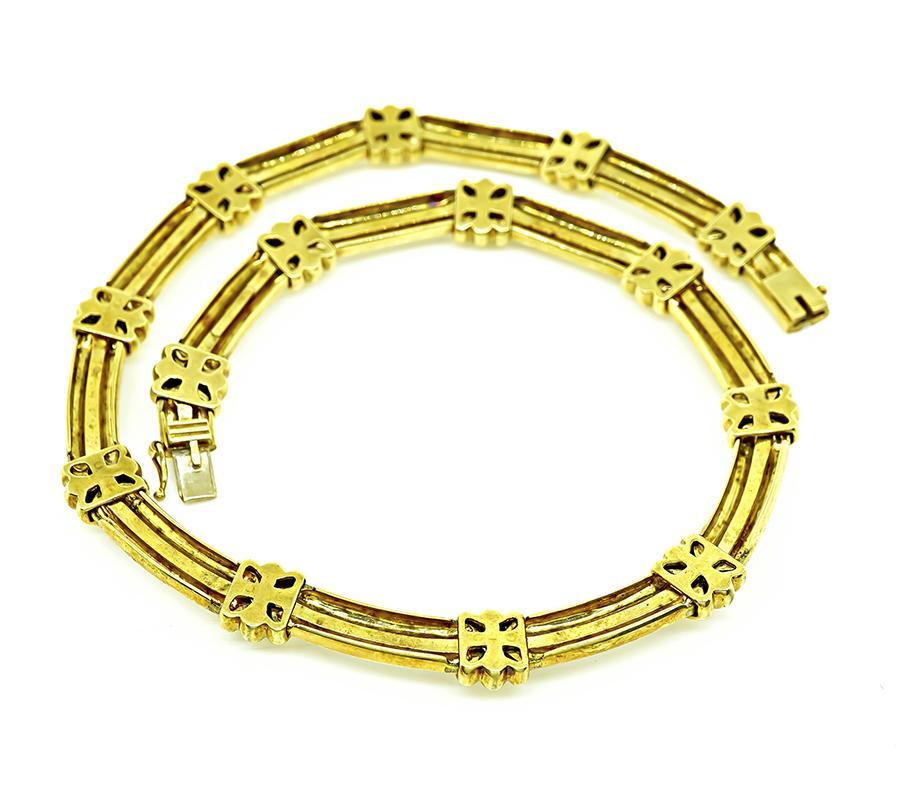 Tiffany & Co. Halskette aus Gelbgold im Zustand „Gut“ im Angebot in New York, NY