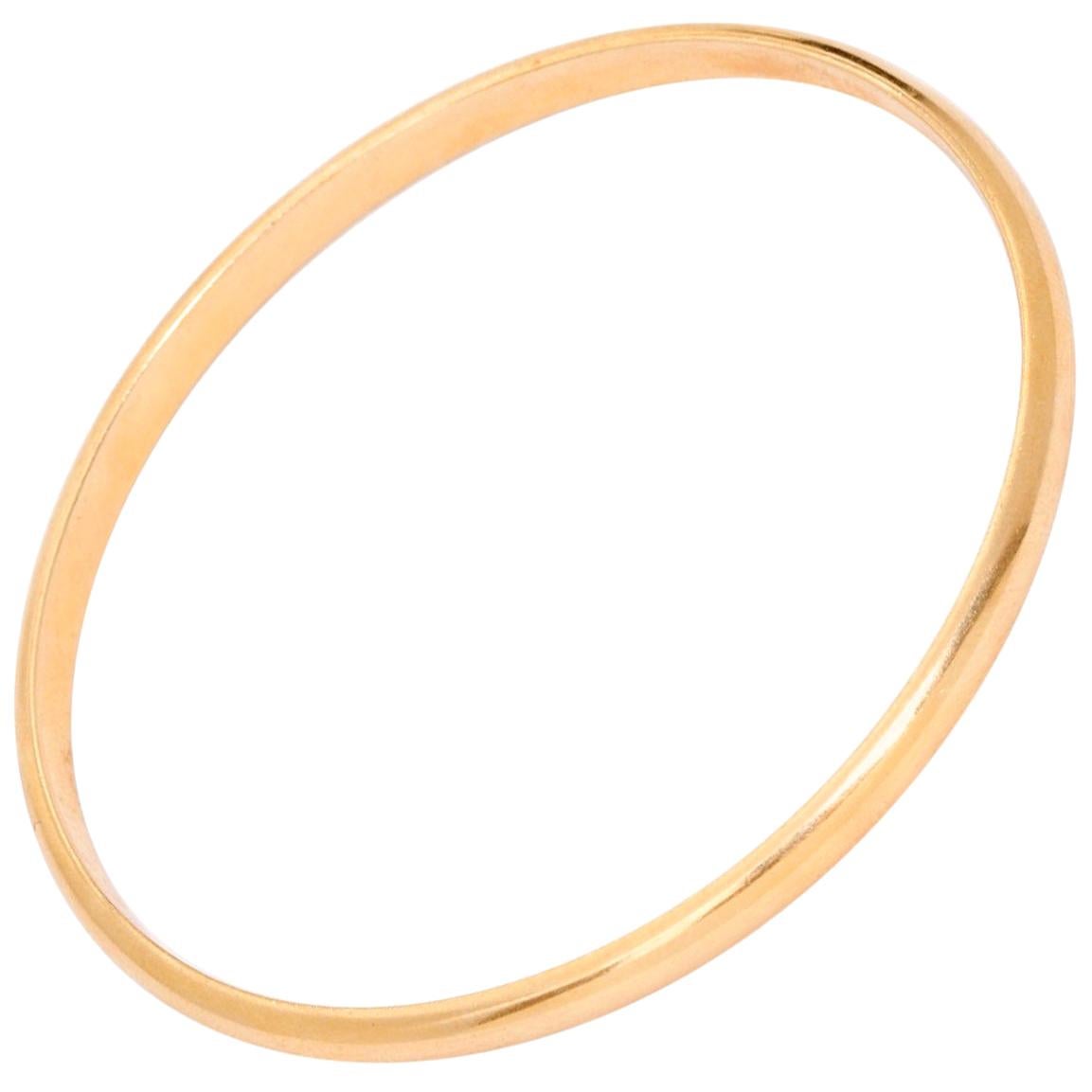 Tiffany & Co. Yellow Gold Oval Bangle Bracelet