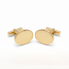 Tiffany & Co. Gemelos con discos ovalados de oro amarillo