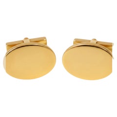 Tiffany & Co. Gemelos con discos ovalados de oro amarillo