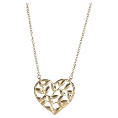 Tiffany & Co. Yellow Gold Paloma Picasso Olive Leaf Heart Pendant