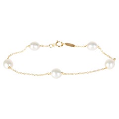 Tiffany & Co. Yellow Gold Pearl Elsa Peretti Pearl By The Yard Bracelet