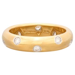 Tiffany & Co. Anello con fascia di diamanti in oro giallo e platino
