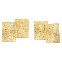 Vintage Tiffany & Co Yellow Gold Rectangular Cufflinks