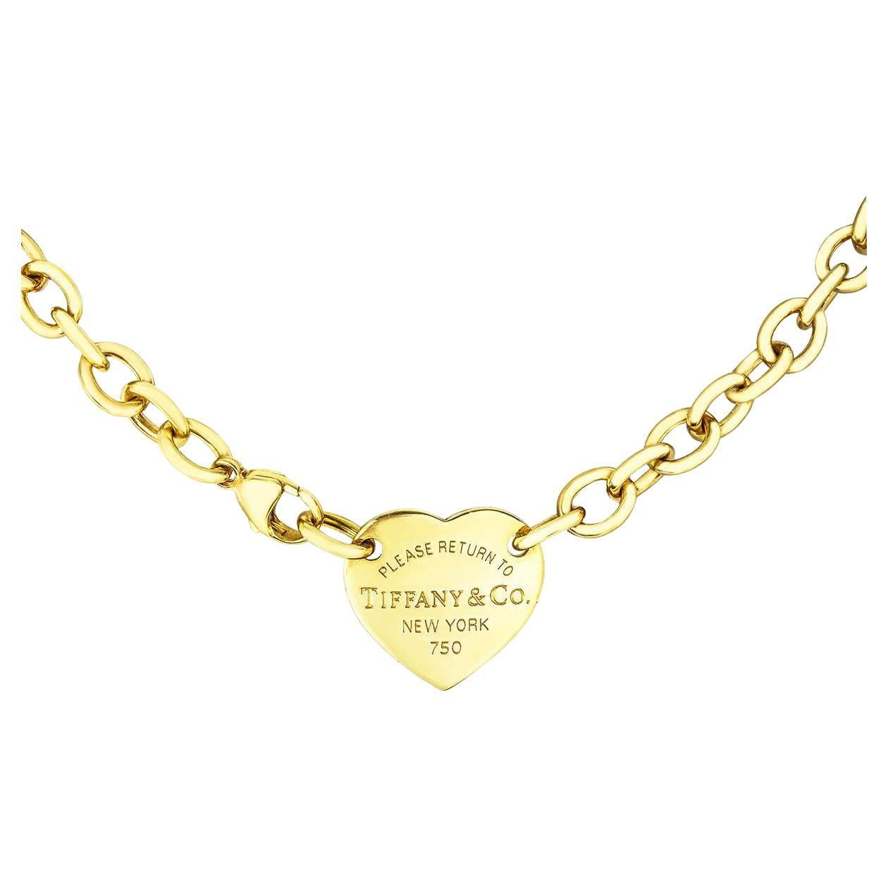 Tiffany & Co. Collier en or jaune Return to Tiffany Heart Chocker Necklace