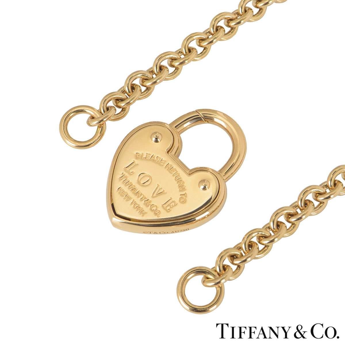 tiffany necklace heart gold