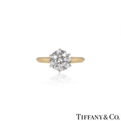 Tiffany & Co. Gelbgold Runde Diamant Verlobungsring 2::05 Karat D/VVS2