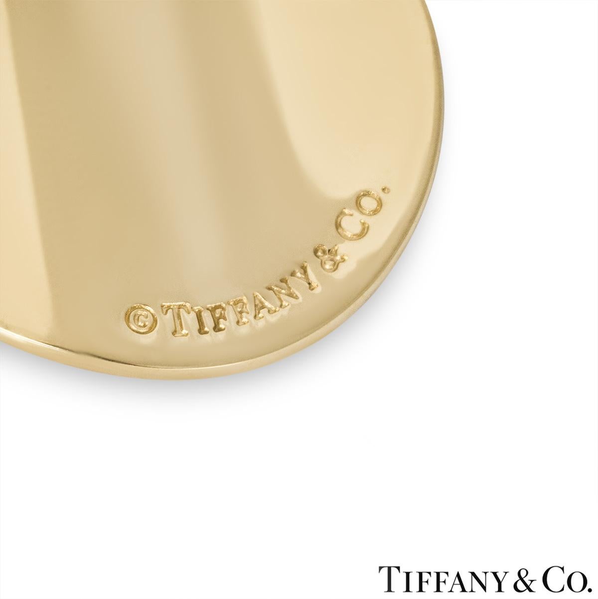 Tiffany & Co. Yellow Gold Round Notes Pendant In Excellent Condition For Sale In London, GB