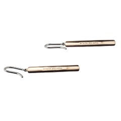 Tiffany & Co. Yellow Gold Rubedo Metal Bar Earrings #15317