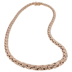 Tiffany & Co. Yellow Gold Russian Weave Necklace
