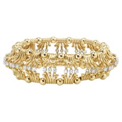 Tiffany & Co. Yellow Gold Schlumberger Diamond Open Framework Bracelet