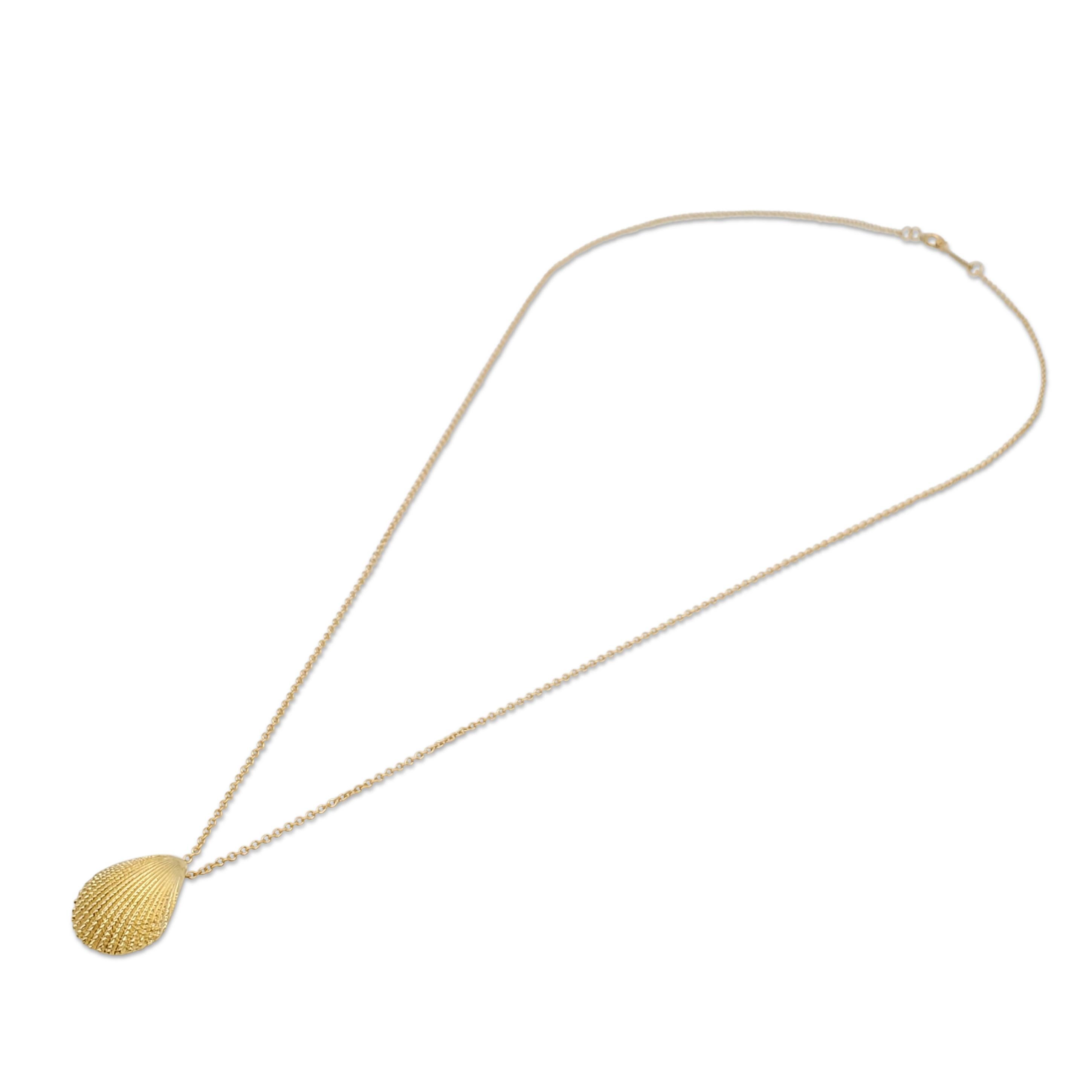 Tiffany & Co. Gelbgold Muschel-Anhänger Halskette 1