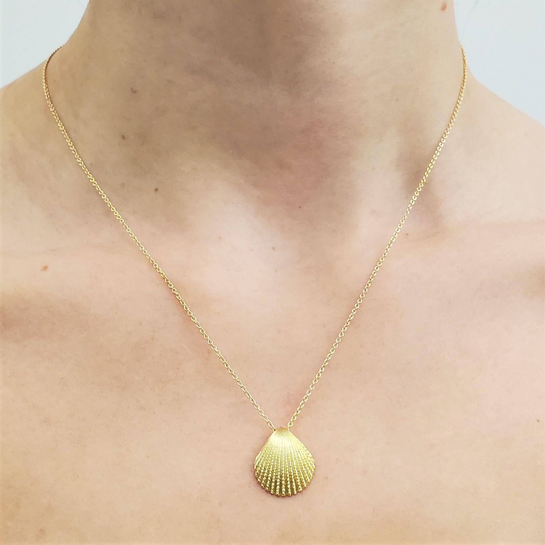 Tiffany & Co. Gelbgold Muschel-Anhänger Halskette 3