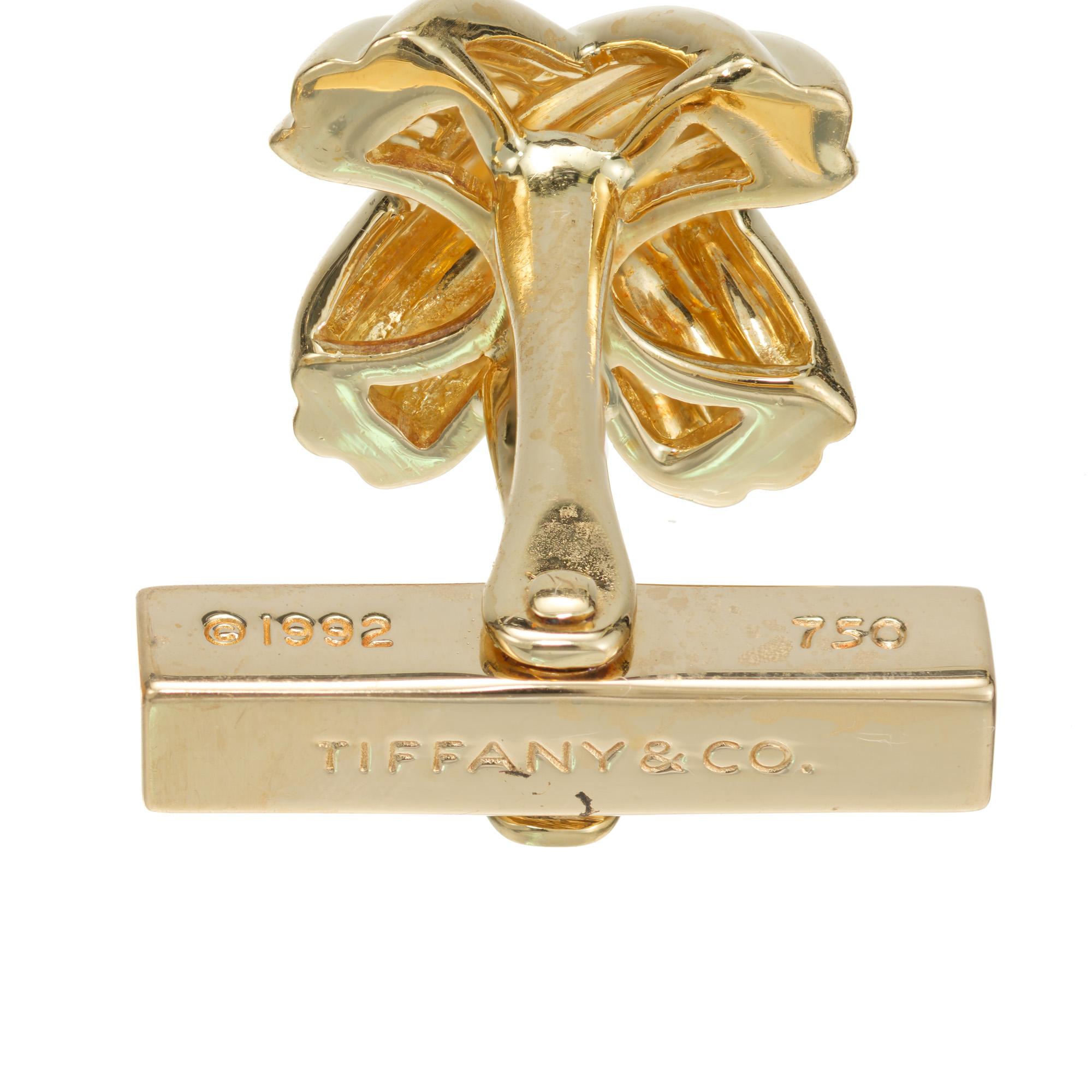 Tiffany & Co Yellow Gold Signature X Cufflinks For Sale 1