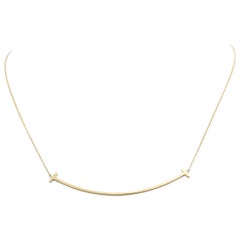 Tiffany & Co. Yellow Gold Smile Pendant Necklace