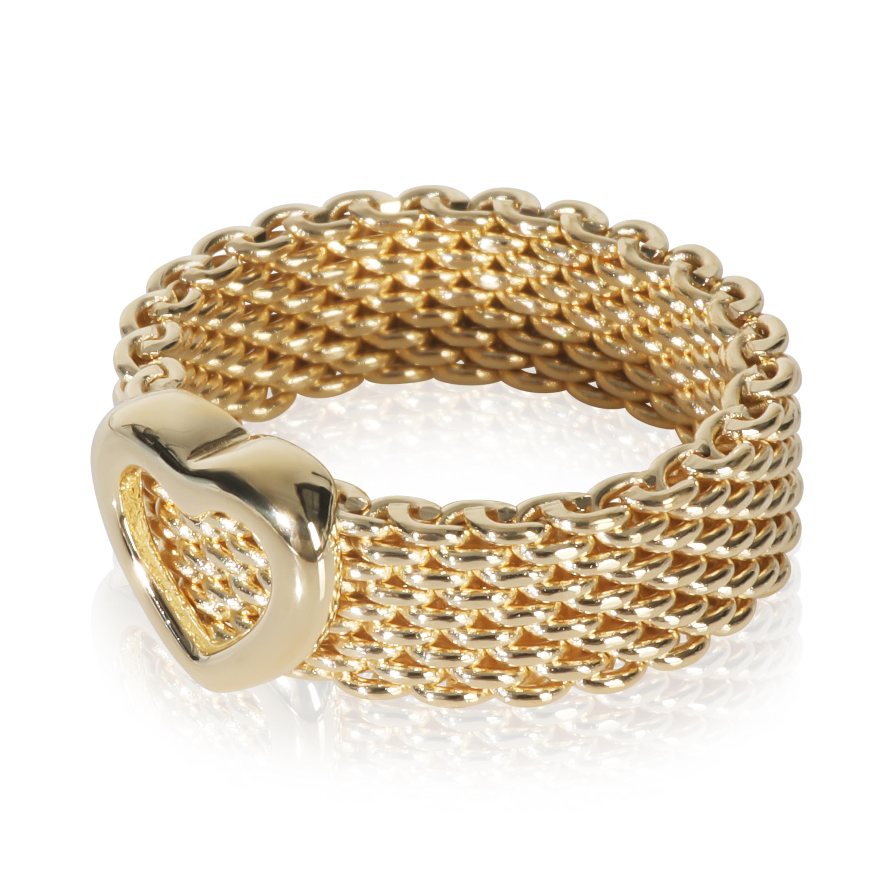 Tiffany & Co. Or jaune  Bague en maille Somerset Pour femmes en vente