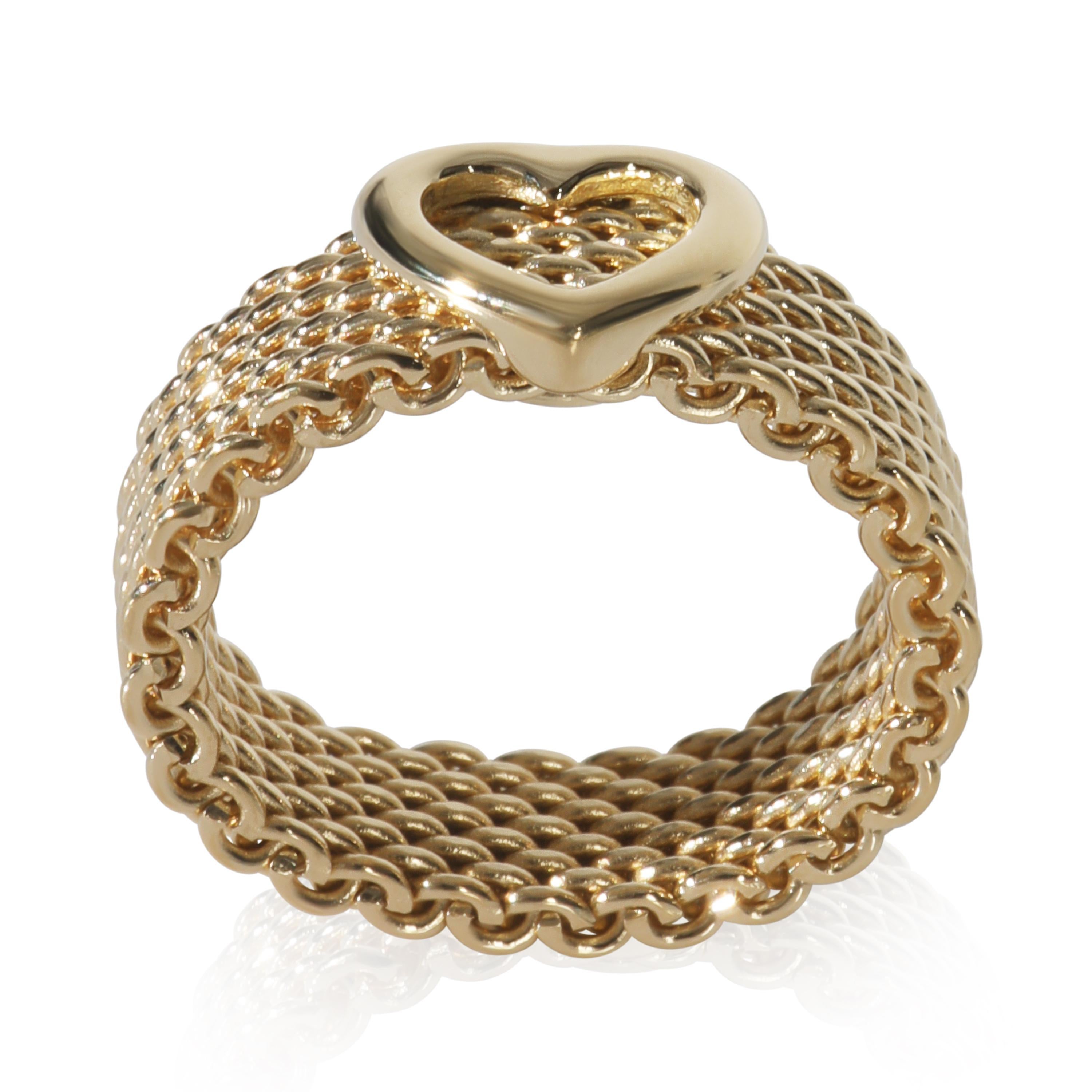 Tiffany & Co. Or jaune  Bague en maille Somerset en vente 3