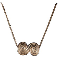 Tiffany & Co. Yellow Gold Spiro Pendant Necklace