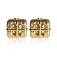 Tiffany & Co. Ohrringe „Biscayne“ mit quadratischem Fenster aus Gelbgold