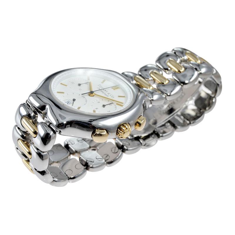 Tiffany & Co. Gelbgold-Edelstahl-Chronographenuhr 1