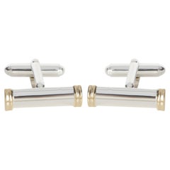 Tiffany & Co. Yellow Gold & Sterling Silver  Bar Cufflinks