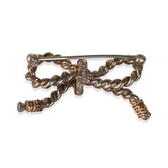 Tiffany & Co. Yellow Gold & Sterling Silver Bow Brooch