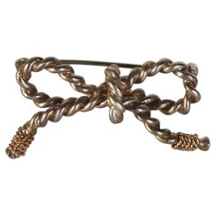 Tiffany & Co. Yellow Gold & Sterling Silver Bow Brooch