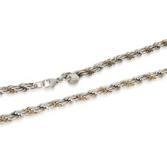 Tiffany & Co. Yellow Gold & Sterling Silver  Twisted Rope Necklace