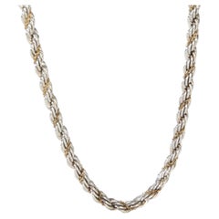 Tiffany & Co. Yellow Gold & Sterling Silver  Twisted Rope Necklace
