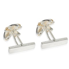 Tiffany & Co. Yellow Gold & Sterling Silver  Vintage 1992 Signature X Cufflinks