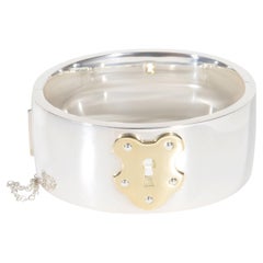Tiffany & Co. Yellow Gold & Sterling Silver Wide Lock Bracelet