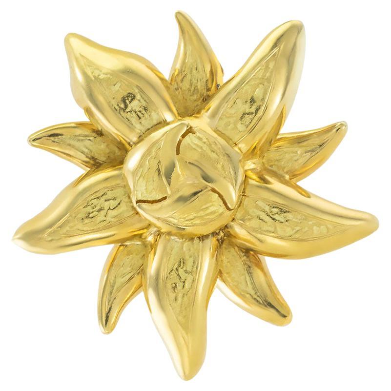 Tiffany & Co Yellow Gold Sunburst Brooch