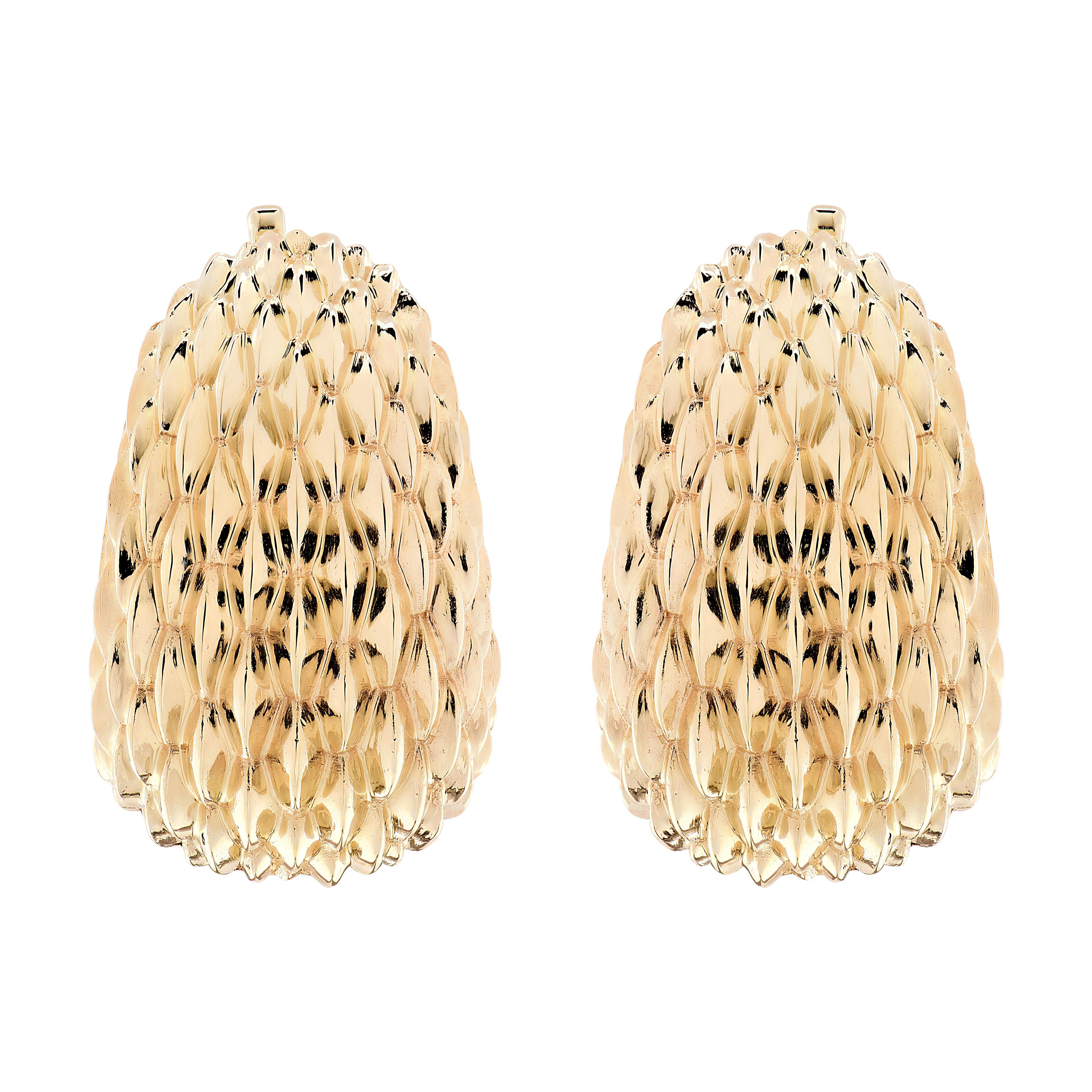 Tiffany & Co. Pendientes Cúpula Texturizados Oro Amarillo en venta 2