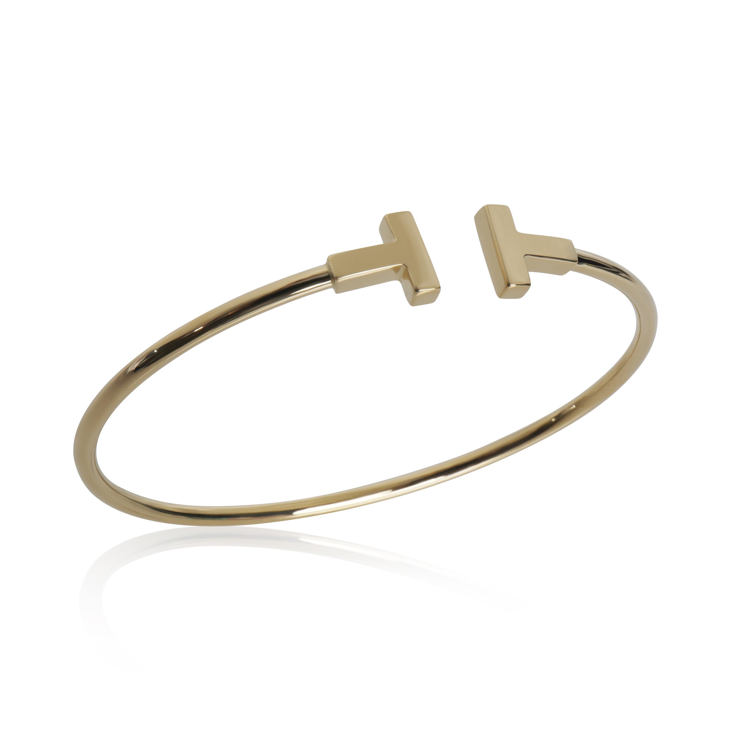 Tiffany & Co. Yellow Gold  Tiffany T Narrow Wire Bracelet en venta 1