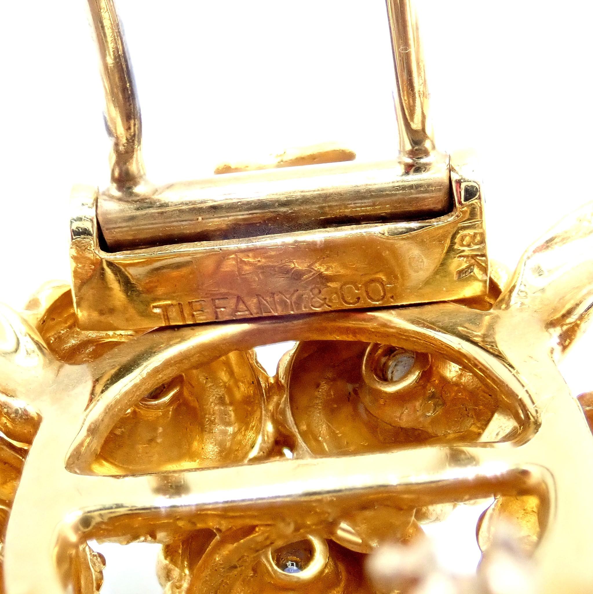 Tiffany & Co. Broche Tortuga Zafiro Diamante Oro Amarillo en venta 4