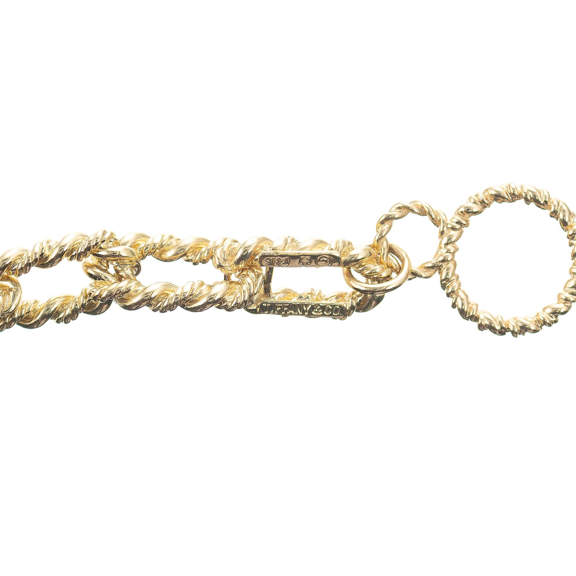 Tiffany & Co. Bracelet à maillons en or jaune Pour femmes en vente